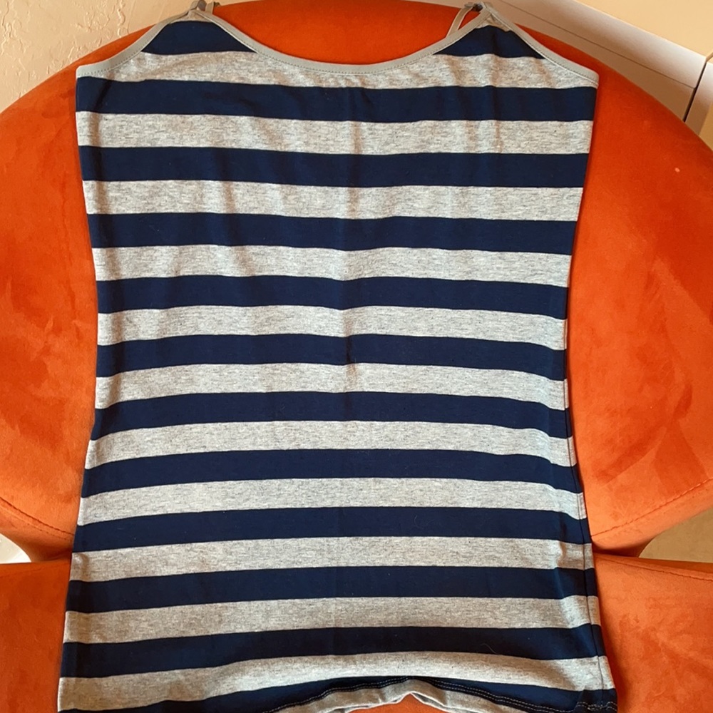 Never worn Blue and gray spaghetti tank top